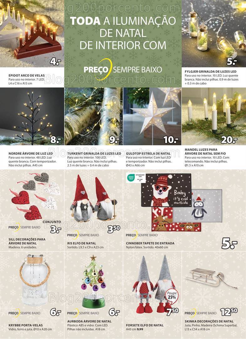 Antevisão Folheto JYSK Natal Promoções até 27 dezembro