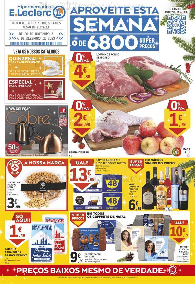 Antevisão Folheto E-LECLERC Promoções de 30 novembro a 6 dezembro