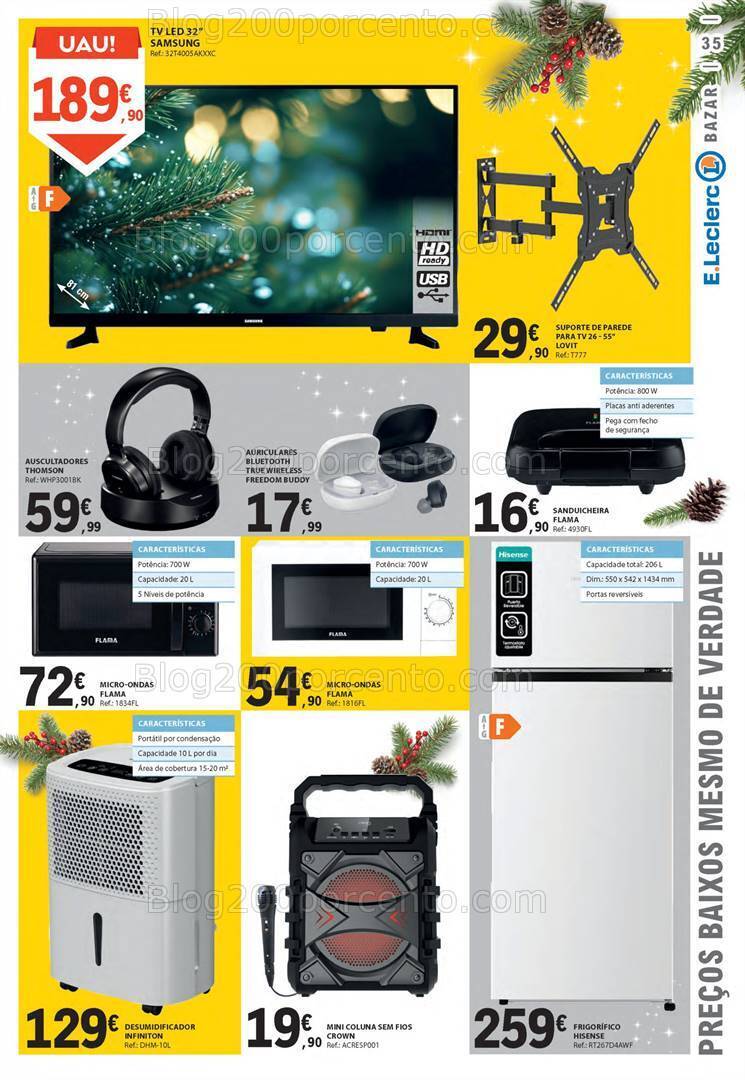 Antevisão Folheto E-LECLERC Bazar Promoções de 30 novembro a 6 dezembro