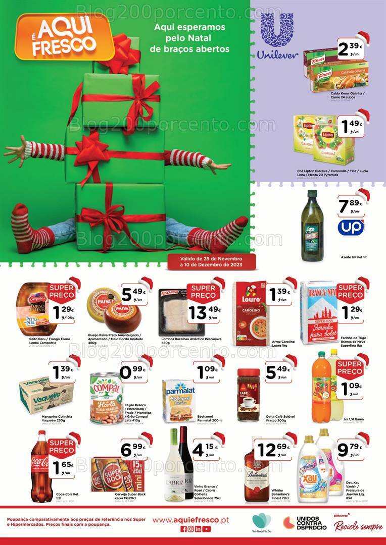 Antevisão Folheto AQUI É FRESCO Natal Promoções de 29 novembro a 10 dezembro