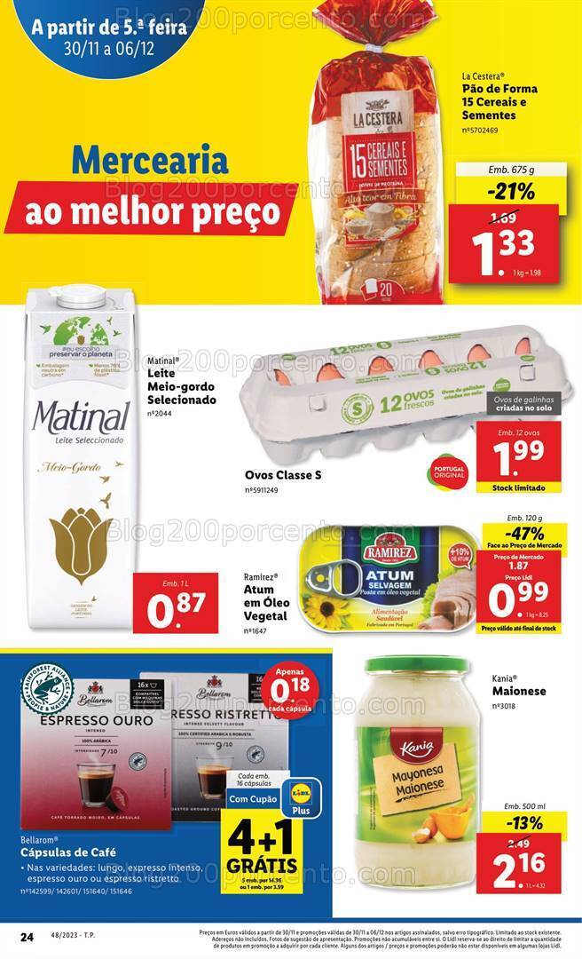 Antevisão Folheto LIDL Promoções de 30 novembro a 6 dezembro