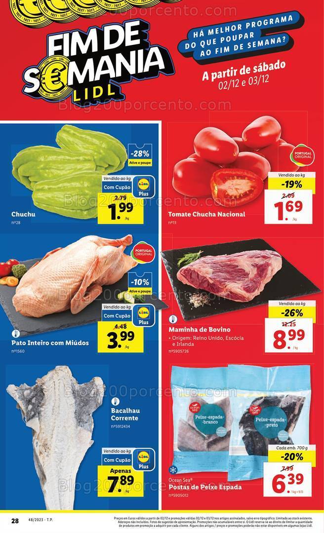 Antevisão Folheto LIDL Promoções Fim de Semana - 2e 3 dezembro