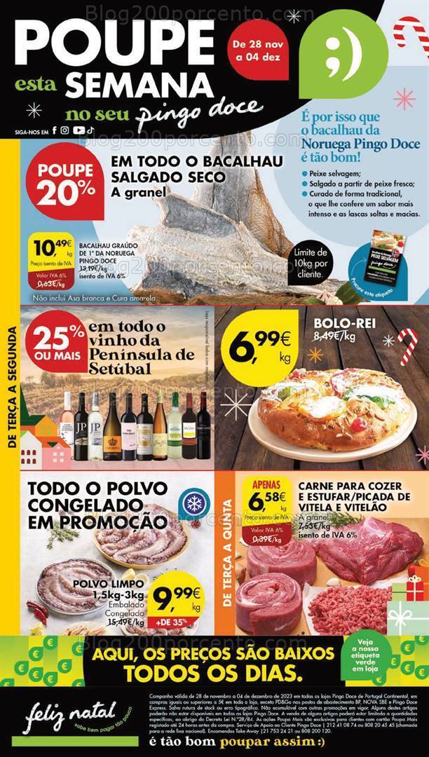 Antevisão Folheto PINGO DOCE Lojas Grandes Promoções de 28 novembro a 4 dezembro