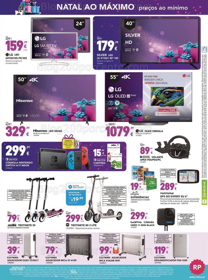Antevisão Folheto RADIO POPULAR Natal Promoções de 28 novembro a 7 dezembro