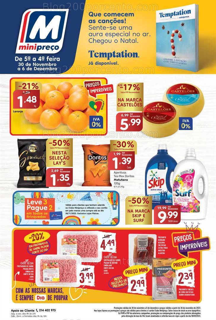 Antevisão Folheto MINIPREÇO Promoções de 30 novembro a 6 dezembro
