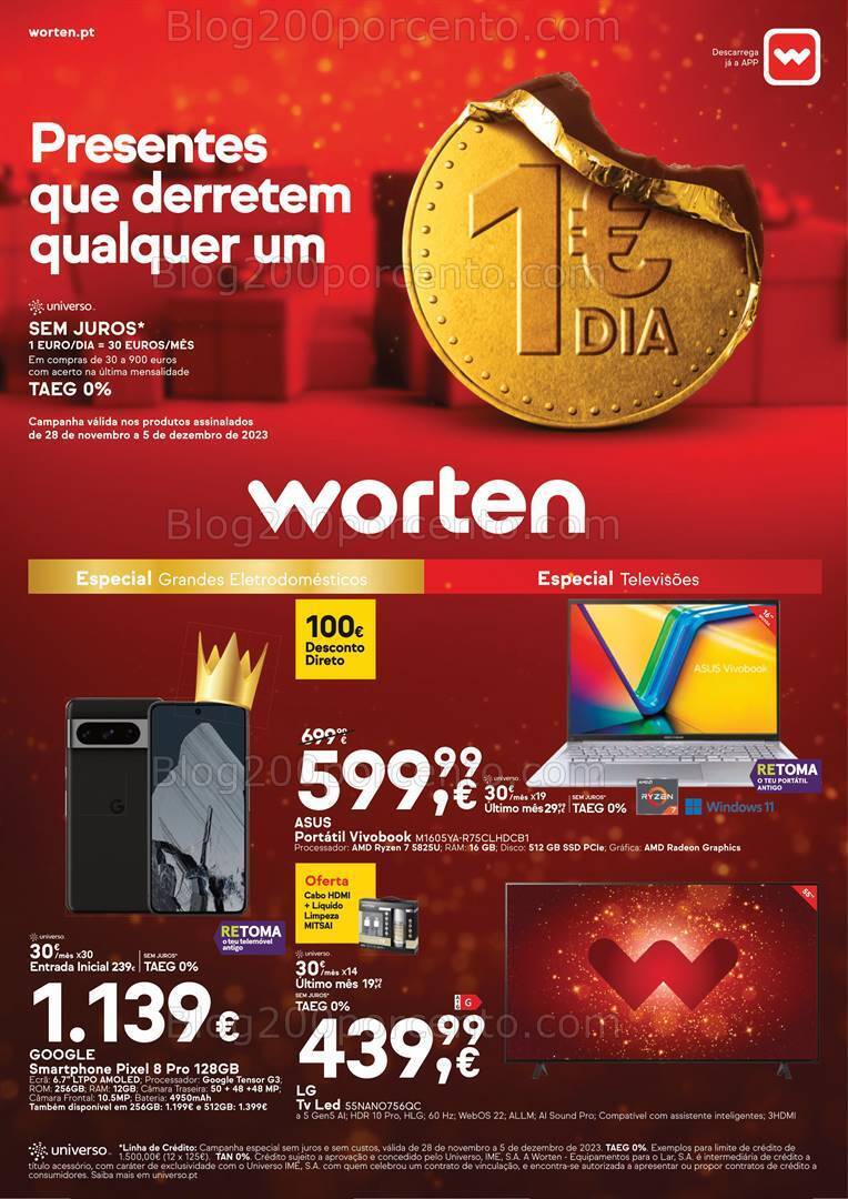 Antevisão Folheto WORTEN Euro Promoções de 28 novembro a 5 dezembro