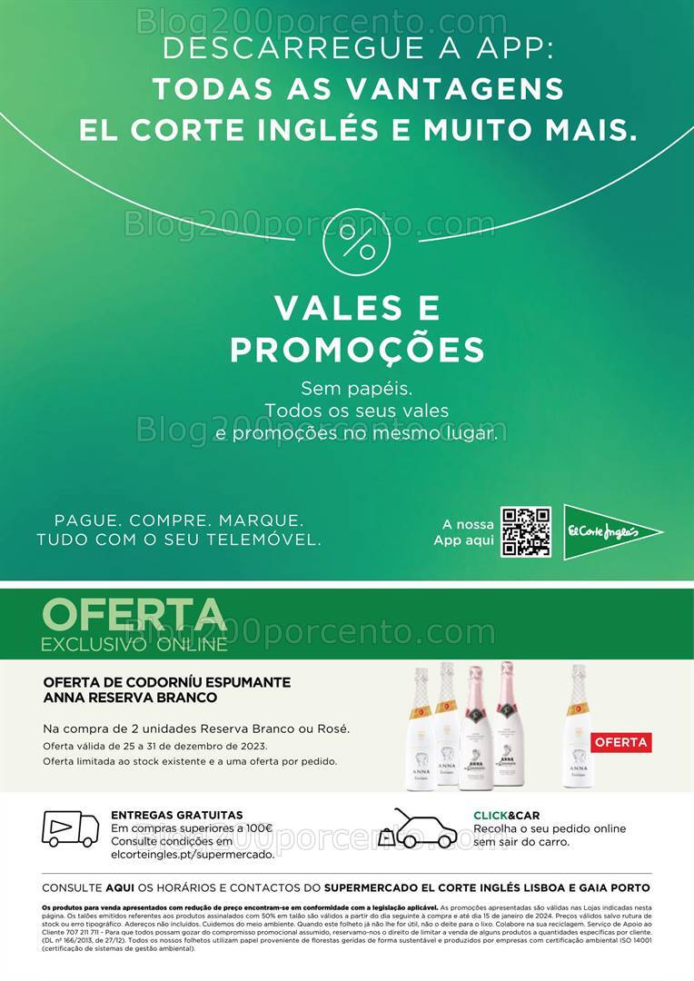 Antevisão Folheto EL CORTE INGLÉS Promoções de 25 a 31 dezembro