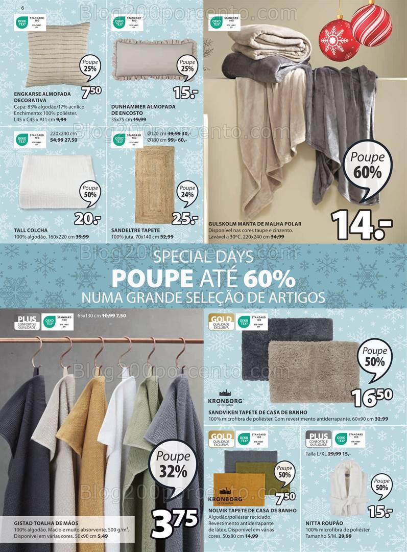 Antevisão Folheto JYSK Natal Promoções de 14 a 27 dezembro