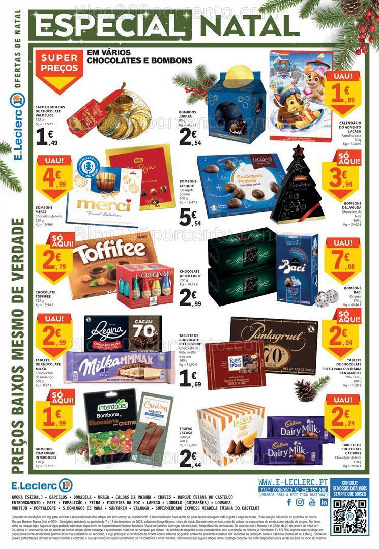Antevisão Folheto E-LECLERC Promoções de 7 a 13 dezembro