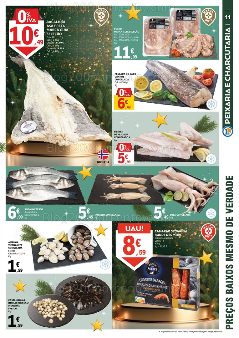 Antevisão Folheto E-LECLERC Natal Alimentar + Presentes Promoções de 5 a 17 dezembro