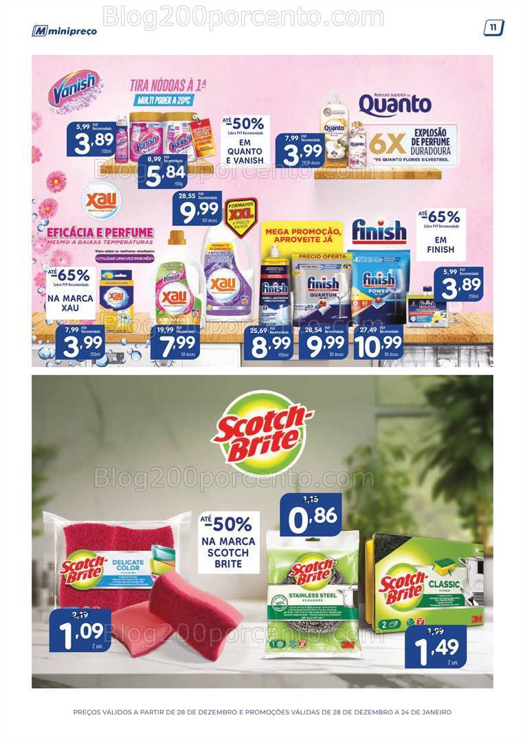 Antevisão Folheto MINIPREÇO Grandes Marcas Promoções de 28 dezembro a 24 janeiro