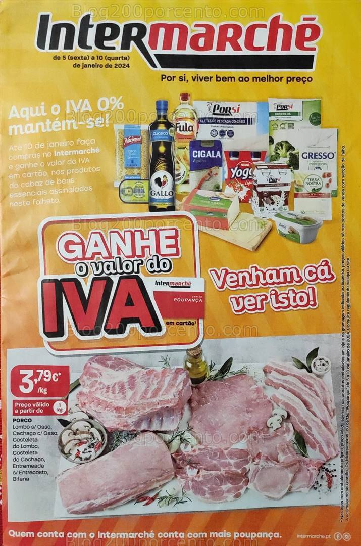 Antevisão Folheto INTERMARCHÉ Promoções de 5 a 10 janeiro