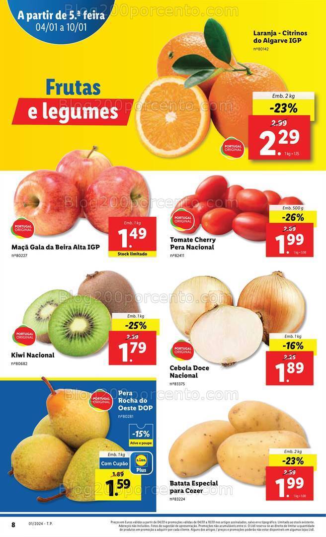 Antevisão Folheto LIDL Promoções de 4 a 10 janeiro