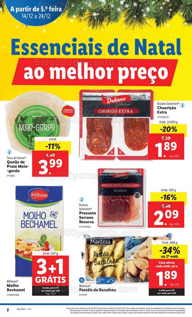 Antevisão Folheto LIDL Natal Promoções de 14 a 24 dezembro