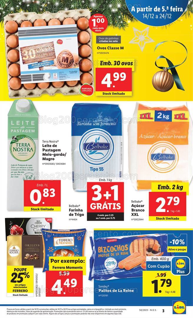 Antevisão Folheto LIDL Natal Promoções de 14 a 24 dezembro