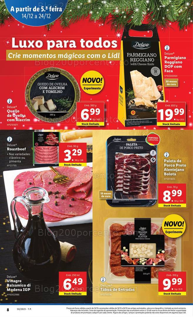 Antevisão Folheto LIDL Natal Promoções de 14 a 24 dezembro