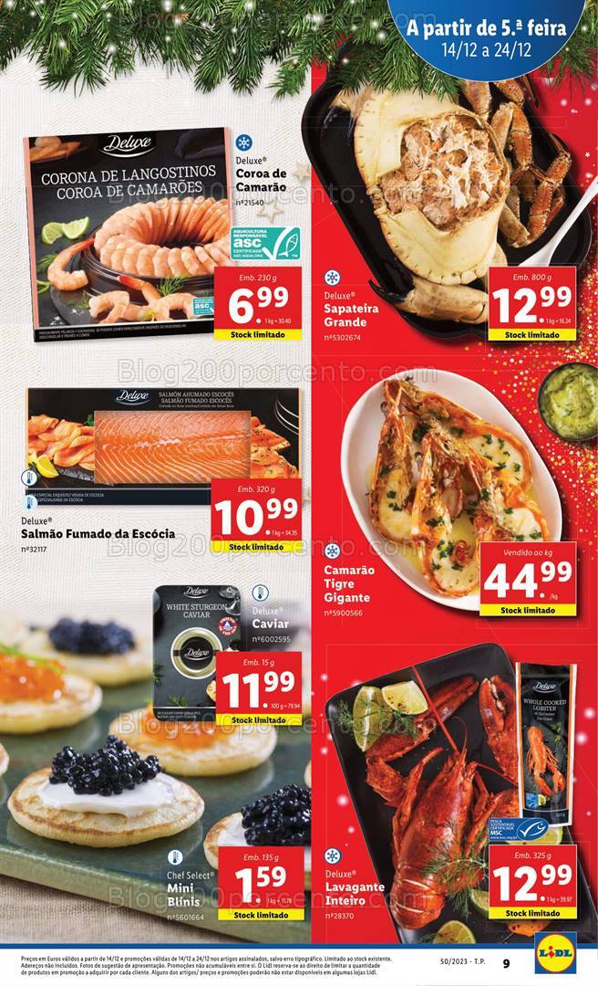 Antevisão Folheto LIDL Natal Promoções de 14 a 24 dezembro