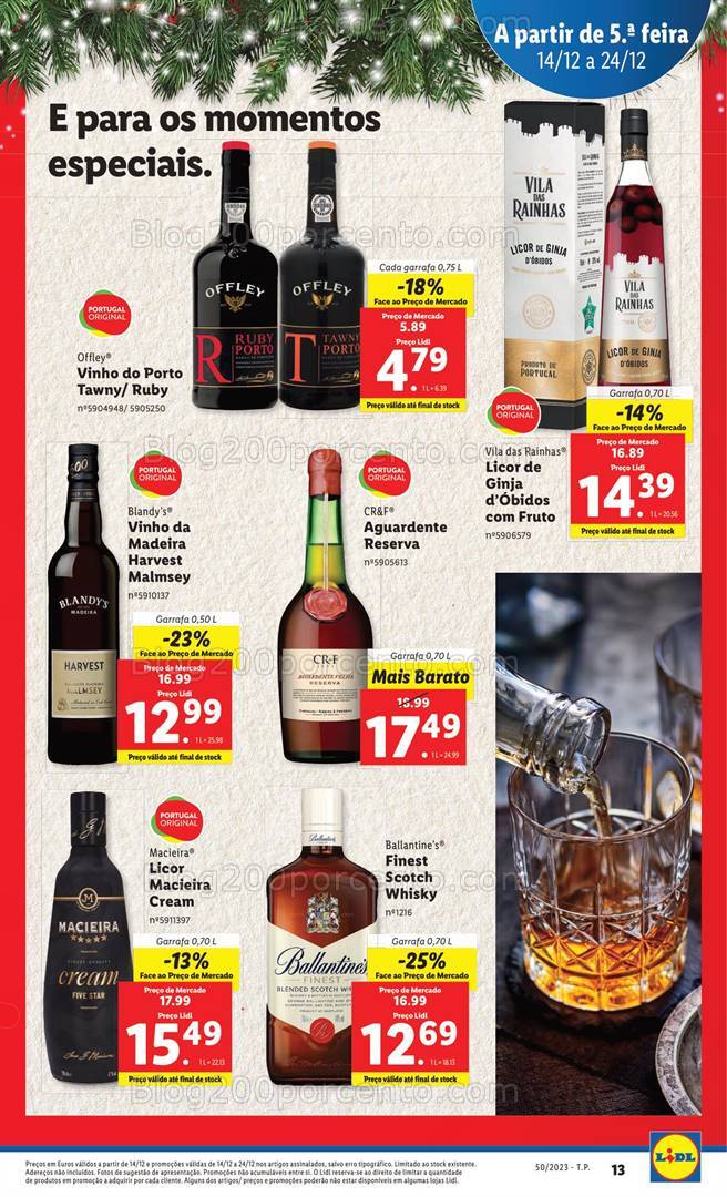 Antevisão Folheto LIDL Natal Promoções de 14 a 24 dezembro