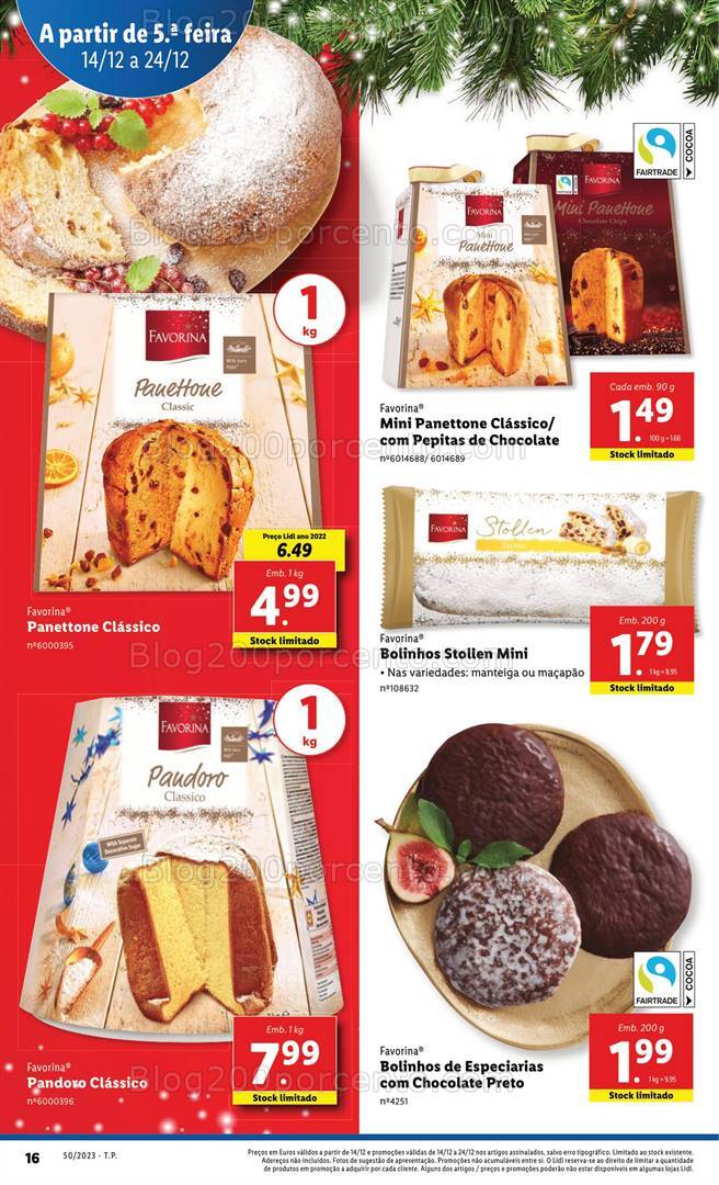 Antevisão Folheto LIDL Natal Promoções de 14 a 24 dezembro