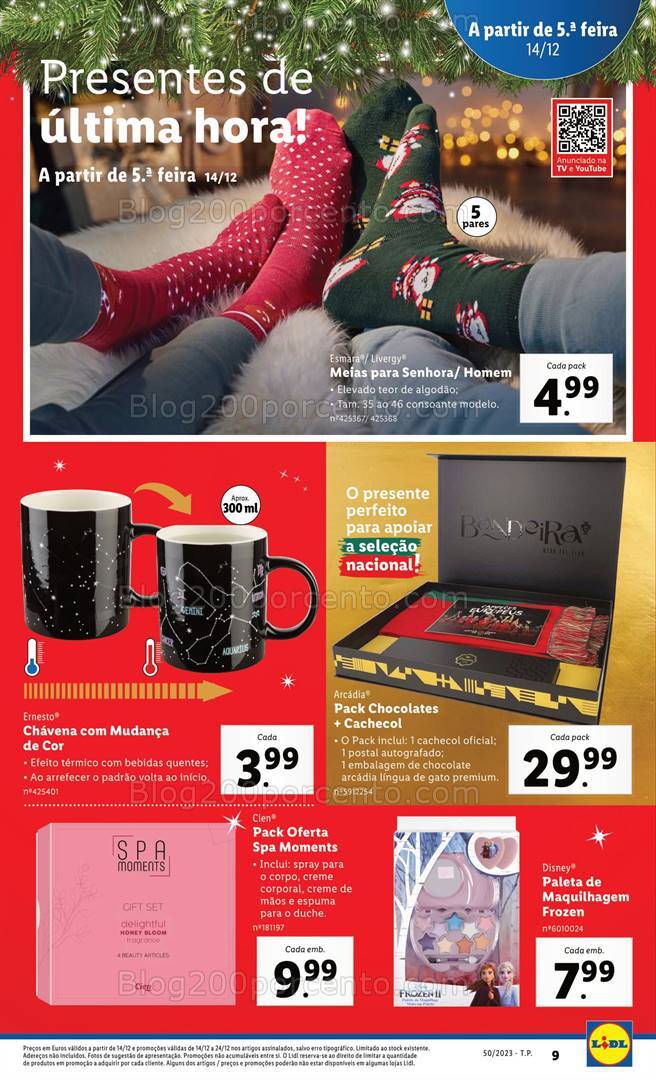 Antevisão Folheto LIDL Natal Promoções de 14 a 24 dezembro