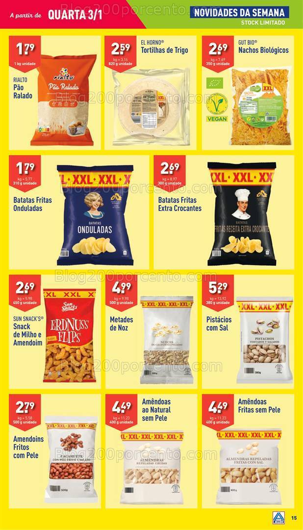 Antevisão Folheto ALDI Especial Artigos XXL Promoções de 3 a 9 janeiro