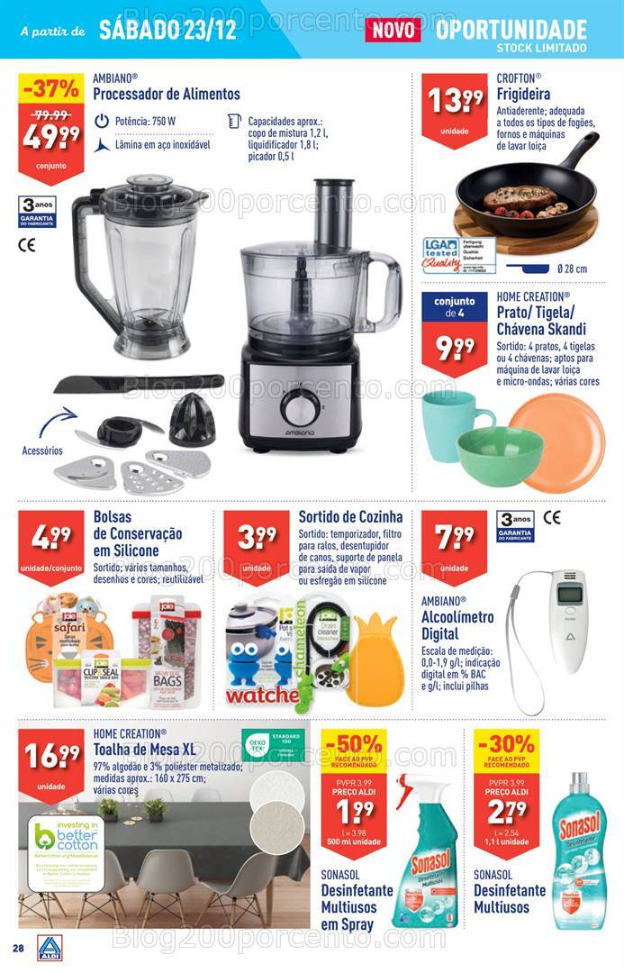 Antevisão Folheto ALDI Semana Natal Promoções de 20 a 26 dezembro