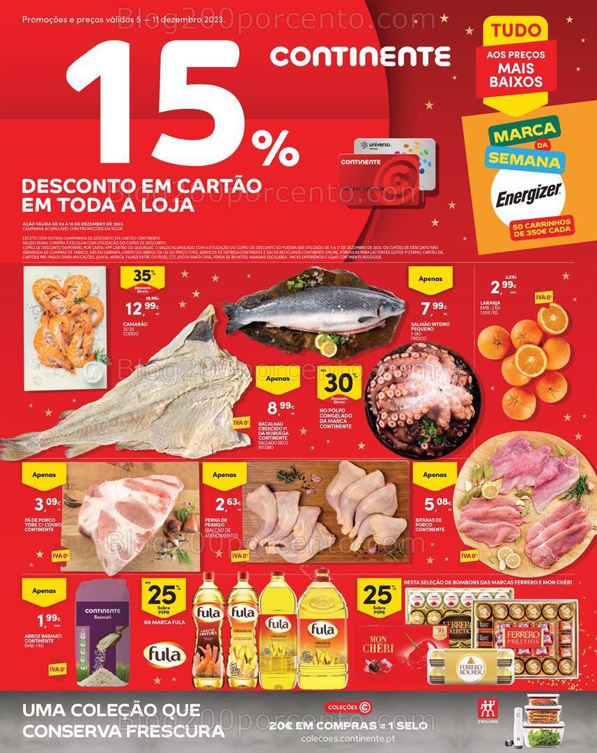 Antevisão Folheto CONTINENTE Madeira Promoções de 5 a 11 dezembro