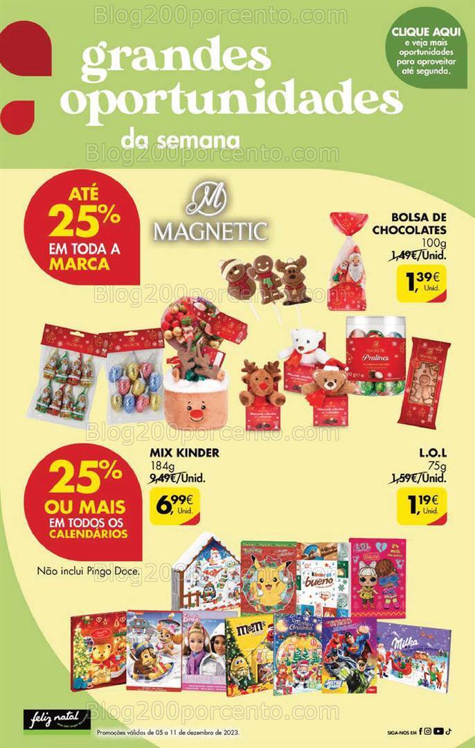 Antevisão Folheto PINGO DOCE Promoções Fim de Semana - 8 a 11 dezembro