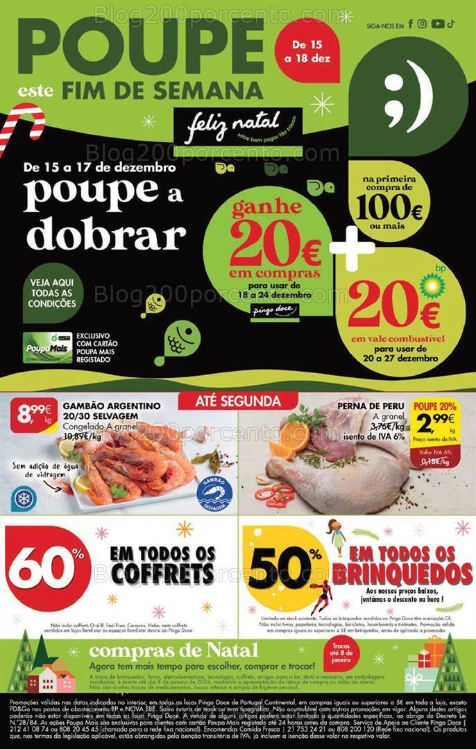 Antevisão Folheto PINGO DOCE Promoções Fim de Semana - 15 a 18 dezembro