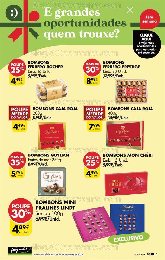 Antevisão Folheto PINGO DOCE Promoções Fim de Semana - 15 a 18 dezembro