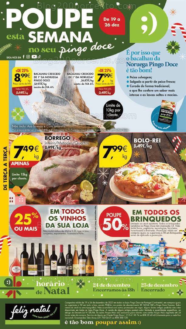 Antevisão Folheto PINGO DOCE Lojas Grandes Promoções de 19 a 26 dezembro