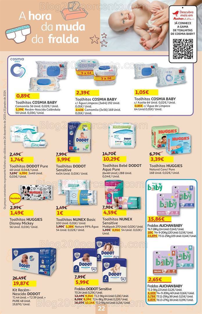 Antevisão Folheto AUCHAN Feira do Bebé Promoções de 26 dezembro a 15 janeiro