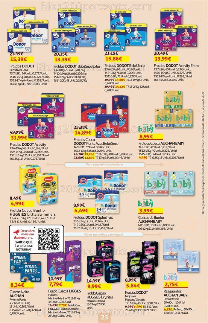 Antevisão Folheto AUCHAN Feira do Bebé Promoções de 26 dezembro a 15 janeiro