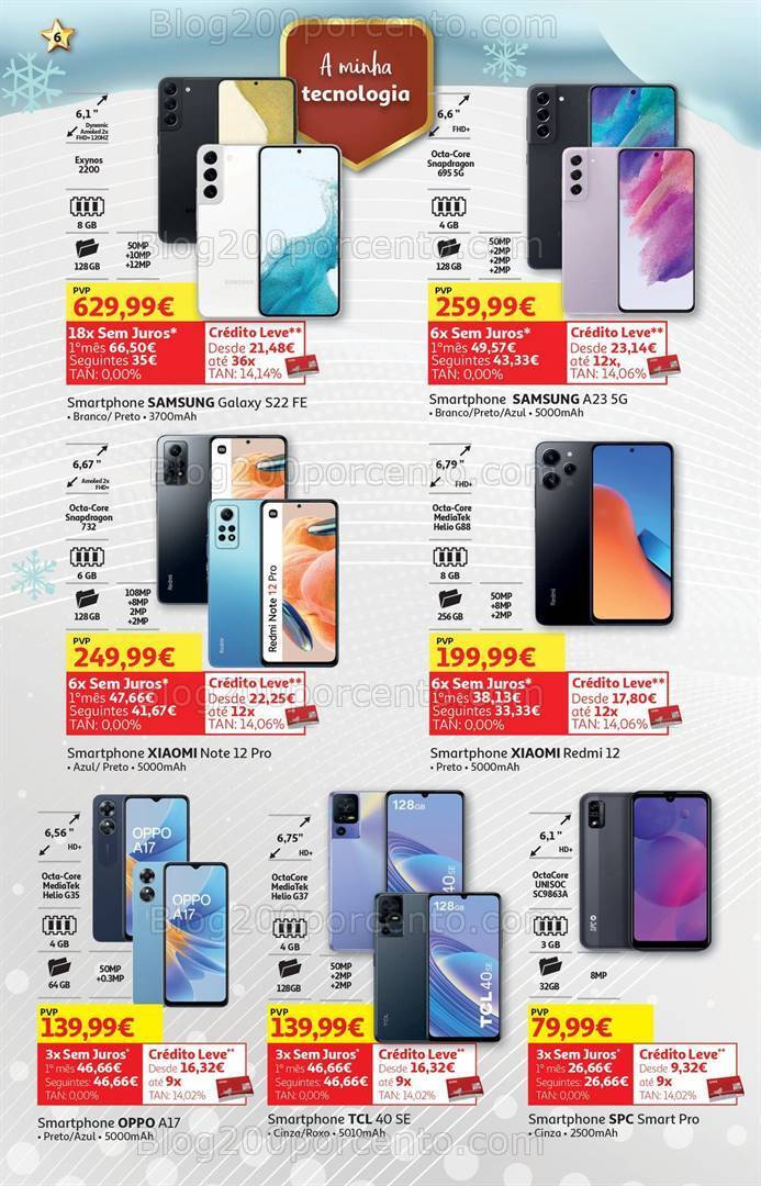 Antevisão Folheto AUCHAN Tecnologia Natal Promoções de 18 dezembro a 2 janeiro