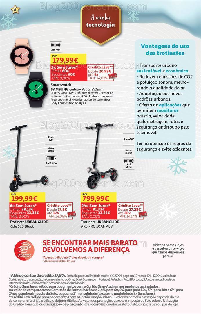 Antevisão Folheto AUCHAN Tecnologia Natal Promoções de 18 dezembro a 2 janeiro