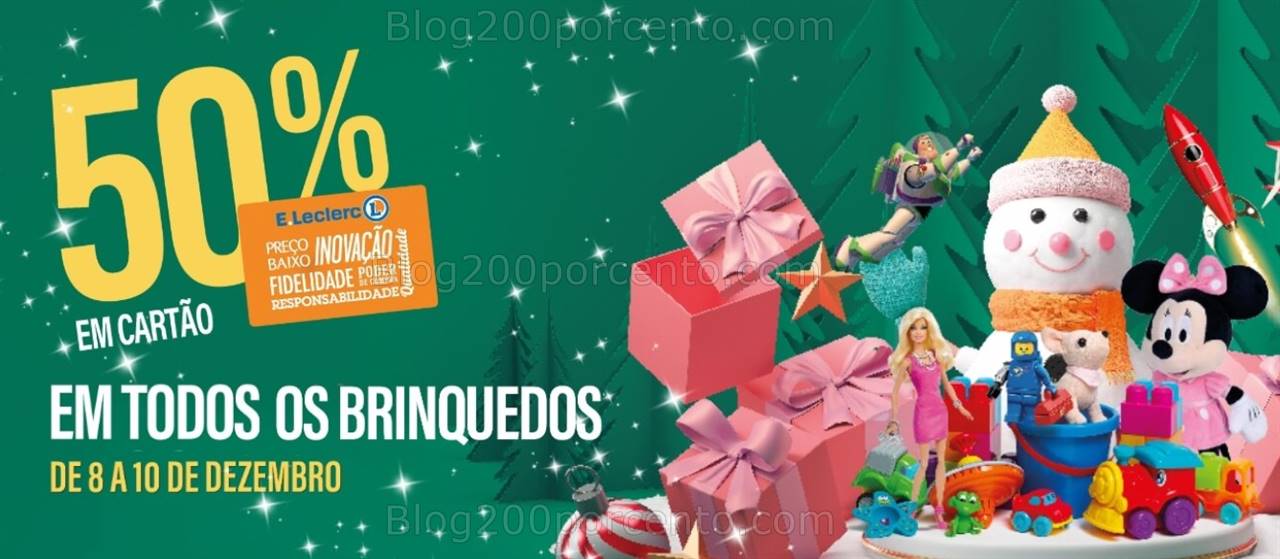 ALERTA - Antevisão 50% desconto E-LECLERC Brinquedos Promoções 8 a 10 dezembro
