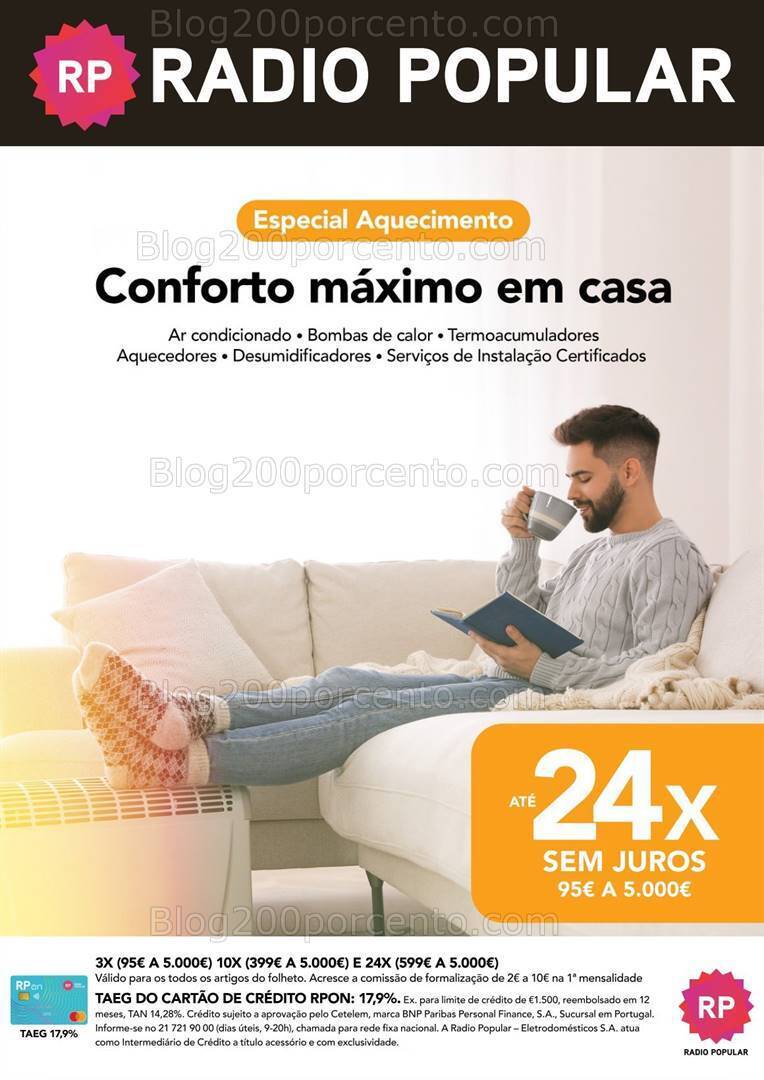 Antevisão Folheto RADIO POPULAR Especial Aquecimento Promoções até 24 dezembro