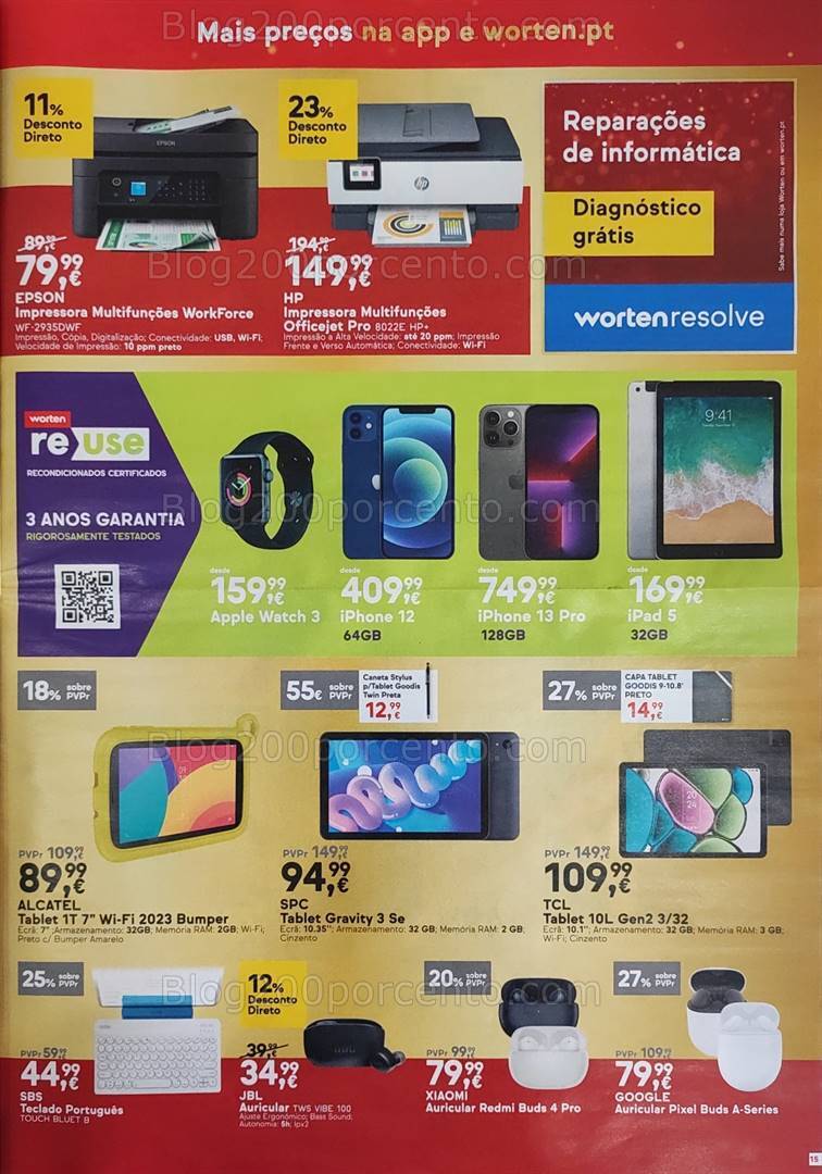 Antevisão Folheto WORTEN Final de Ano Promoções até 1 janeiro