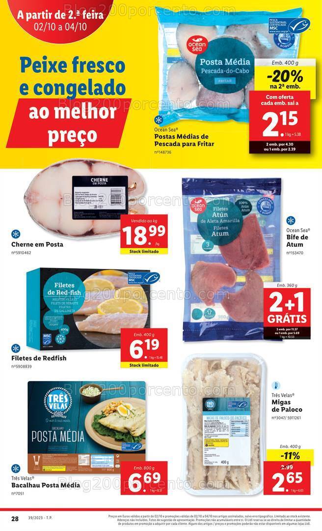Antevisão Folheto LIDL Promoções de 28 setembro a 4 outubro