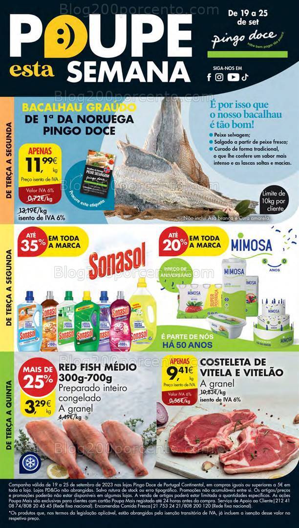 Antevisão Folheto PINGO DOCE Lojas Pequenas Promoções de 19 a 25 setembro