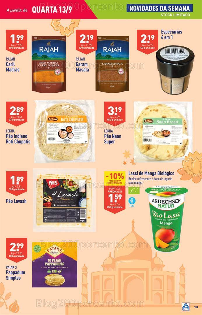 Antevisão Folheto ALDI Sabores do Mundo Promoções de 13 a 19 setembro