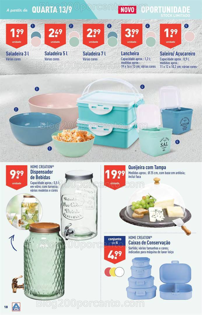Antevisão Folheto ALDI Bazar Promoções a partir de 13 setembro