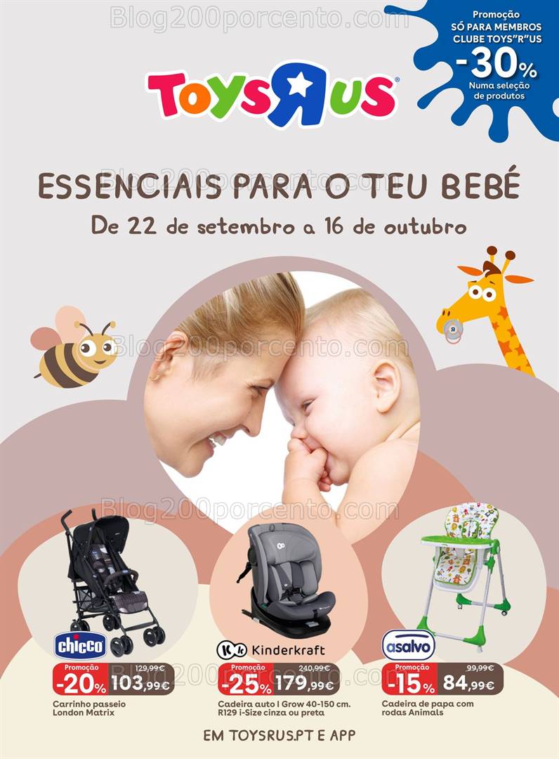 Antevisão Folheto TOYSRUS Bebé Promoções de 22 setembro a 16 outubro