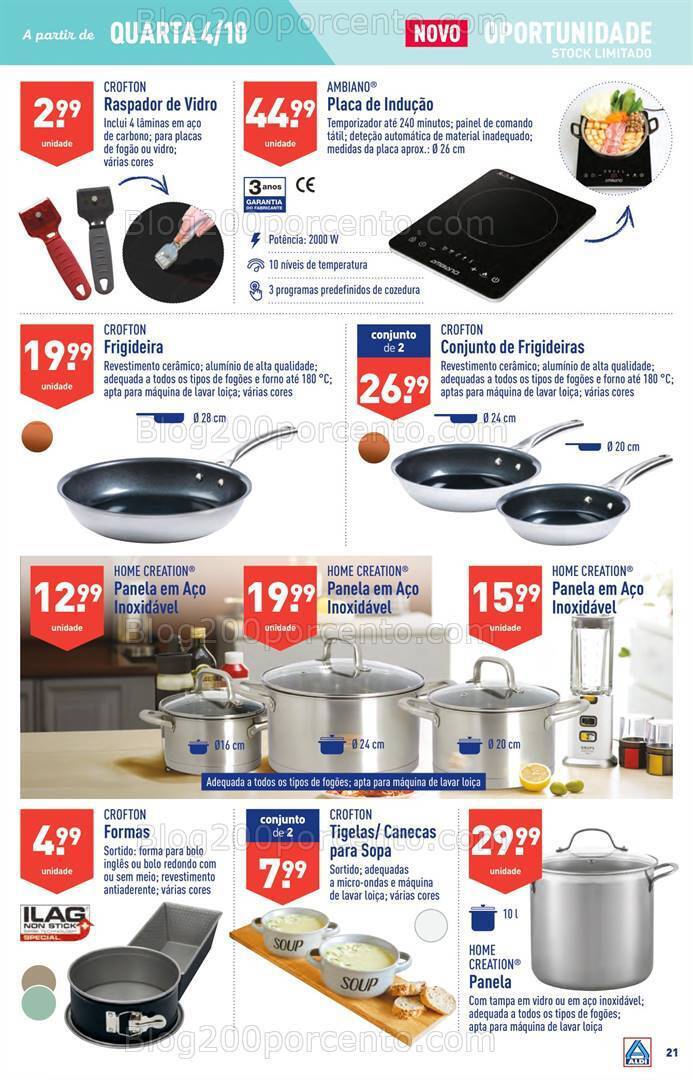 Antevisão Folheto ALDI Bazar Promoções a partir de 4 outubro