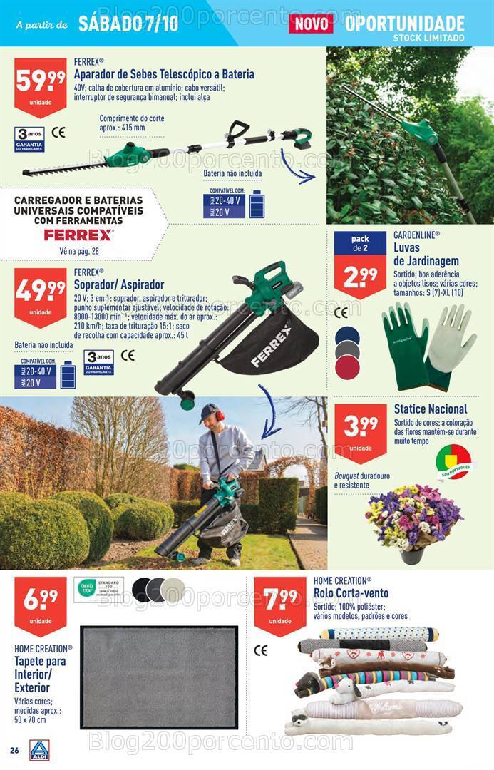 Antevisão Folheto ALDI Bazar Promoções a partir de 7 outubro