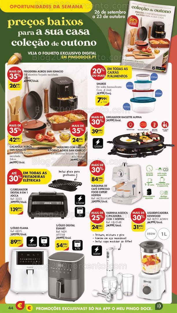Antevisão Folheto PINGO DOCE Bazar Lojas Grandes Promoções de 3 a 9 outubro