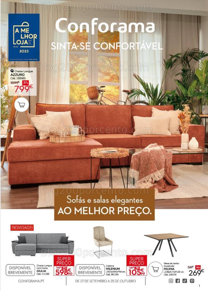 Antevisão Folheto CONFORAMA Promoções de 27 setembro a 25 outubro