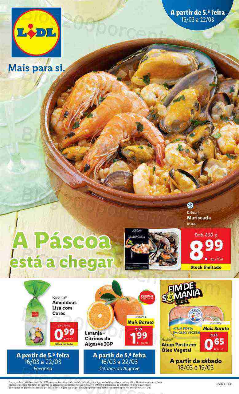 Antevisão Folheto LIDL Promoções de 16 a 22 março