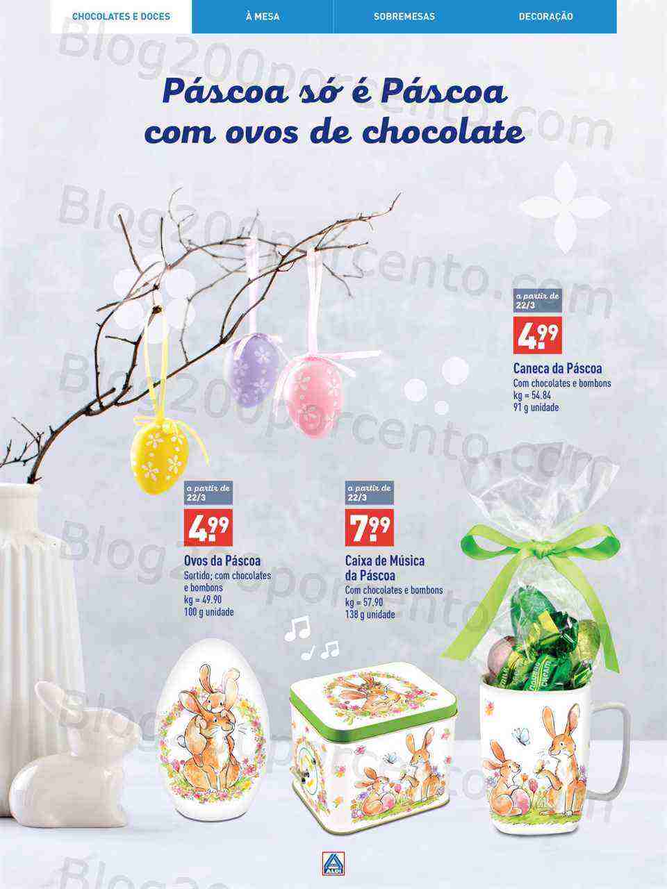 Antevisão Folheto ALDI Páscoa Promoções a partir de 8 março
