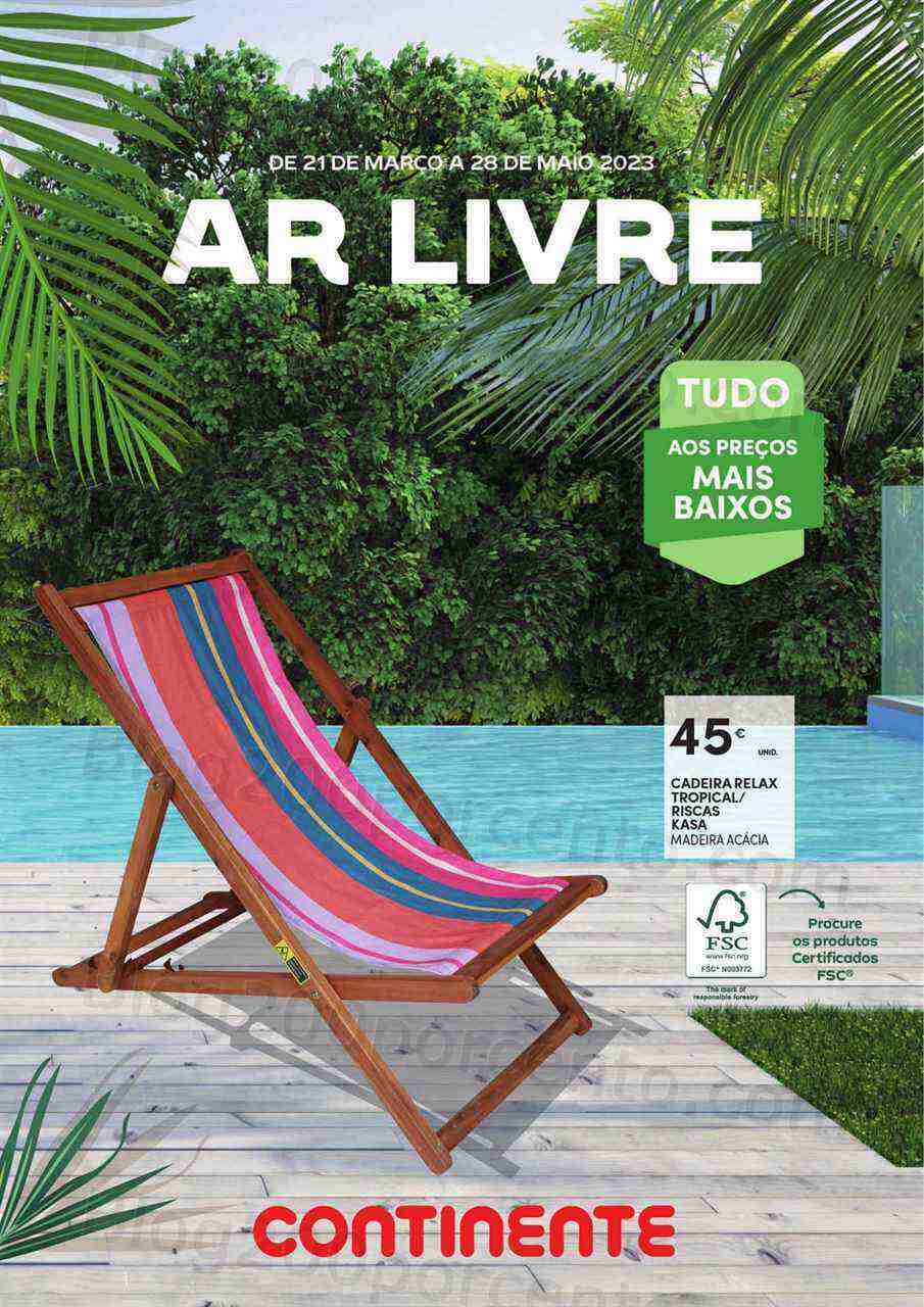 Antevisão Folheto CONTINENTE Ar Livre Promoções de 21 março a 28 maio